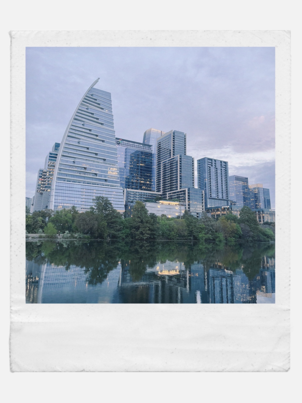 Austin skyline by the water